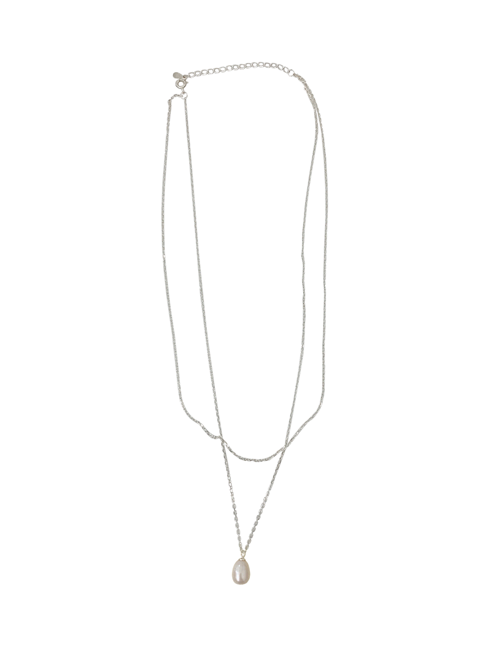 [silver 925] layered pearl - necklace