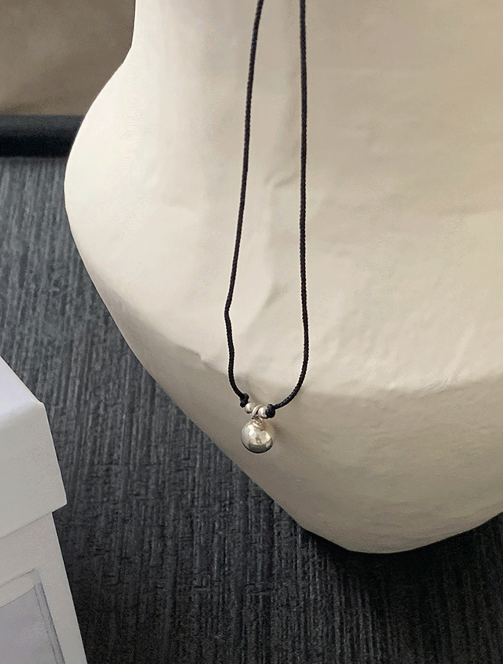 silver ball - necklace
