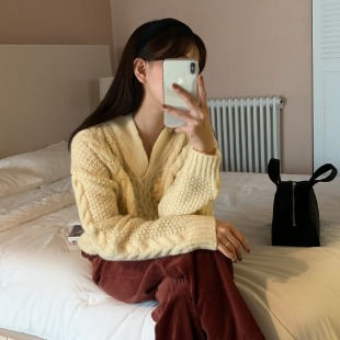 [wool 23%] 스로우 - knit