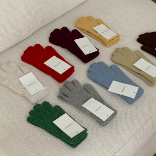 [fine wool+cashmere] neatly cashmere gloves - acc