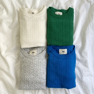 [YELLOMOI/Extrafine-wool 50%] 리틀 케이블 - knit
