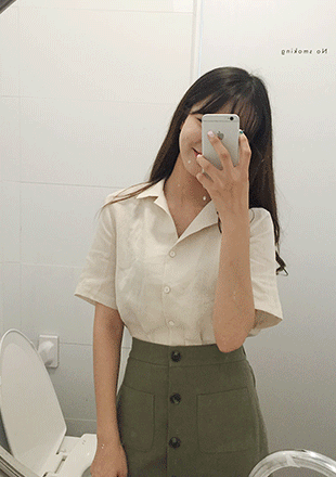[LINEN100%] 모스린넨 - blouse