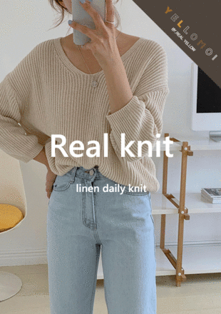 [YELLOMOI KNIT/LINEN] 썸띵린넨 - knit