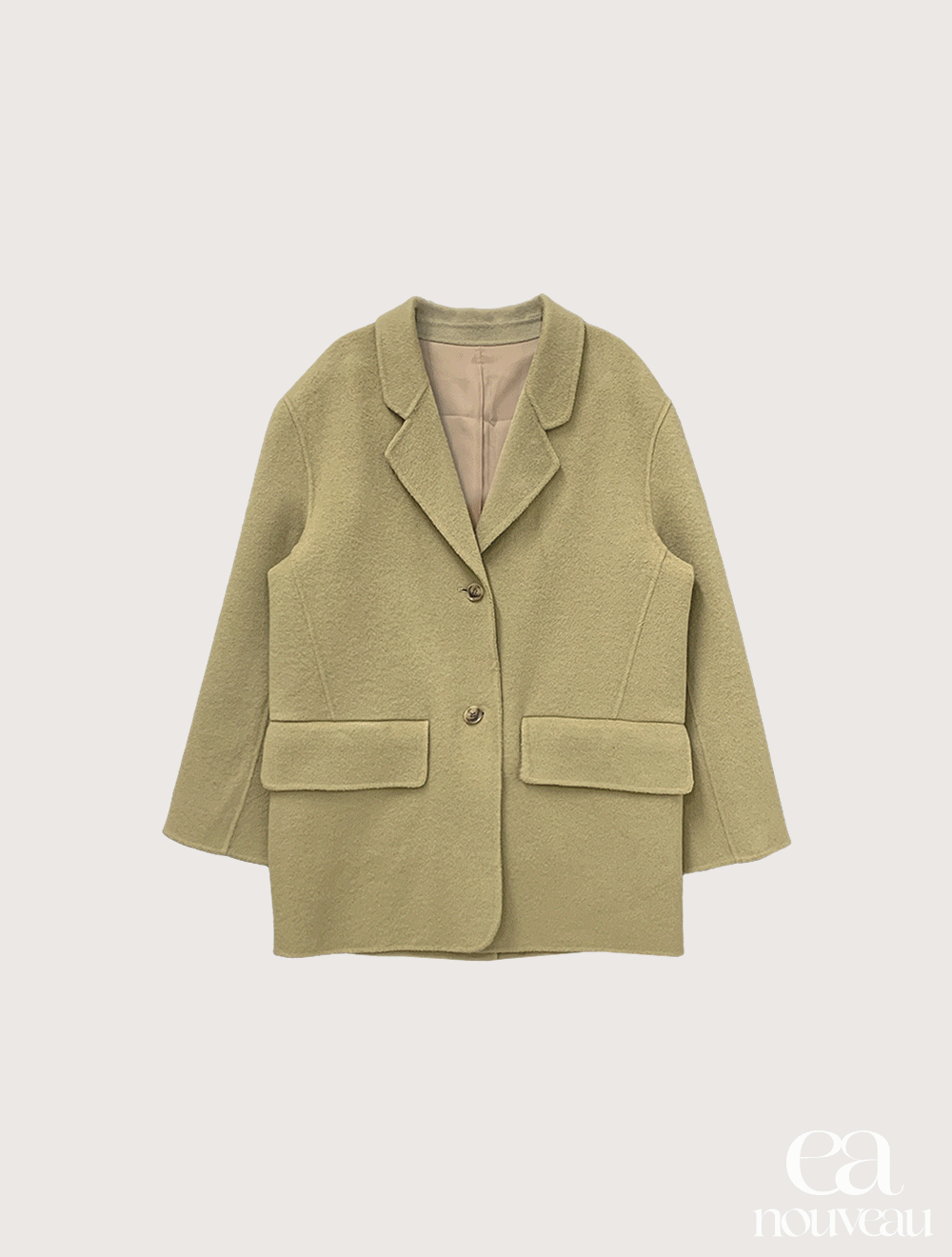 [3rd/NOUVEAU] Awesome half coat - olive butter