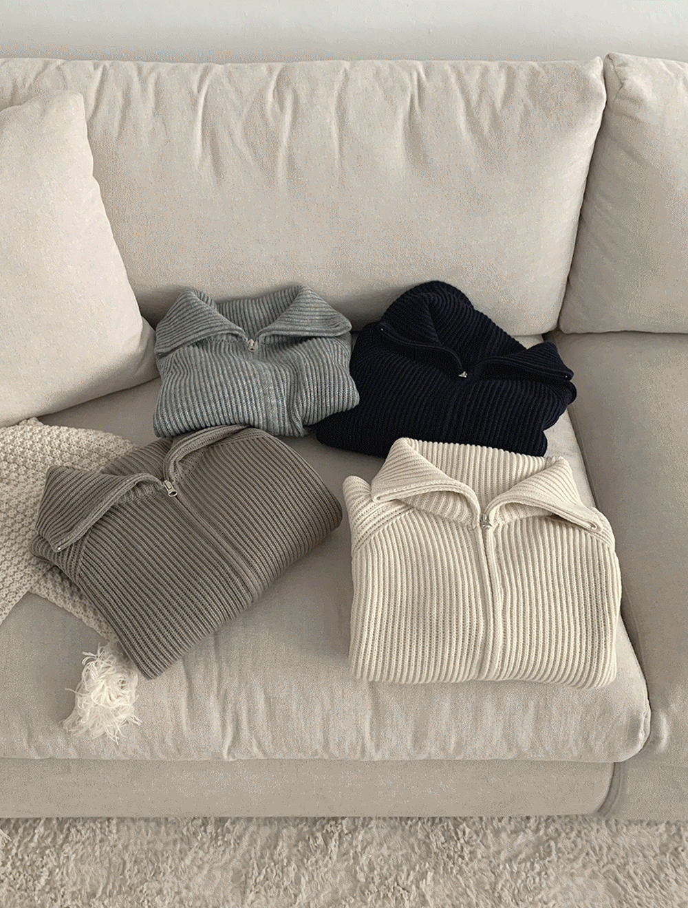 스테디 투웨이집업 - knit